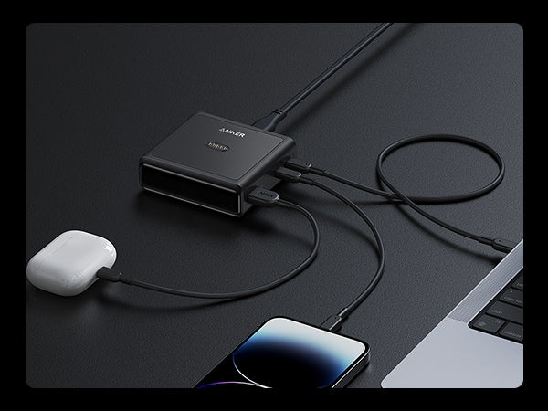 Anker Charging Base, 100W Fast Charging with 4 Ports, for Anker Prime Power Bank