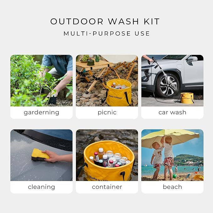 طقم تنظيف السيارات متعدد الاغراض من هوتو شاومي - MI HOTO CAR WASH CLEANING KIT