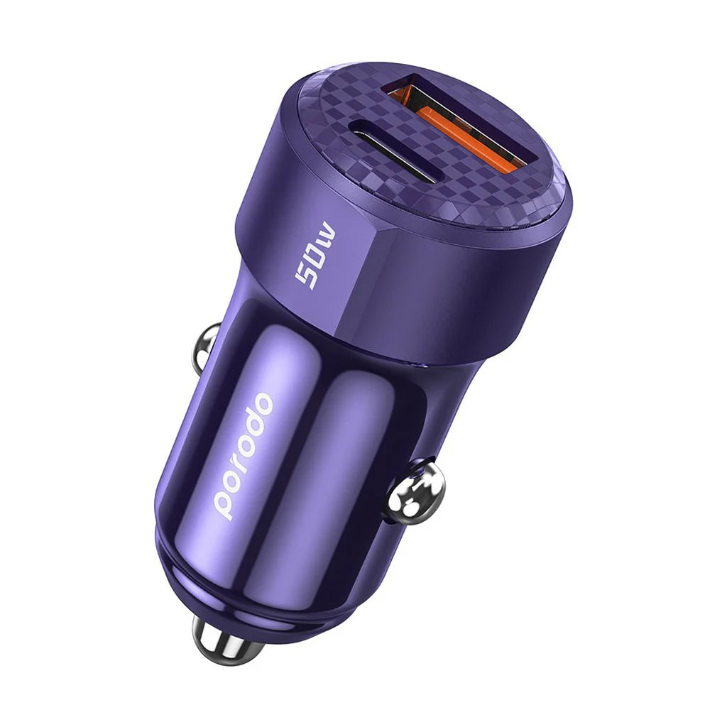 Porodo 50W Dual Port Car Charger PD 20W QC 30W