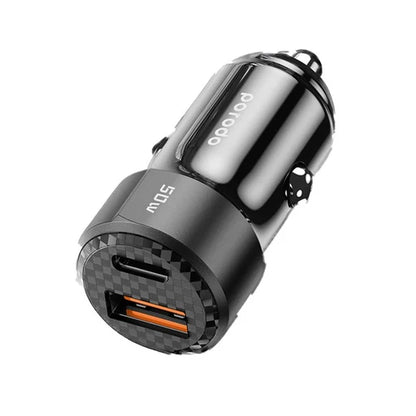 Porodo 50W Dual Port Car Charger PD 20W QC 30W