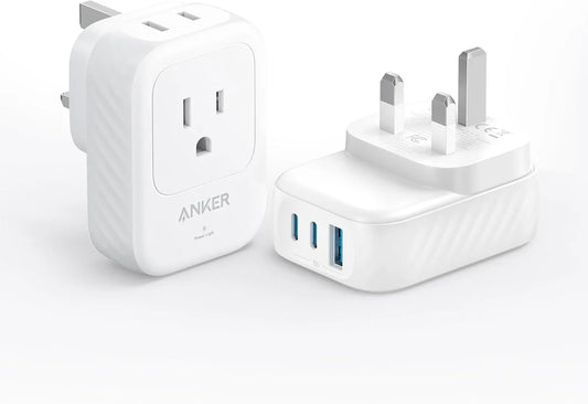 Anker Travel Adapter 5-in-1 2AC2C1A Ports 15W UK White