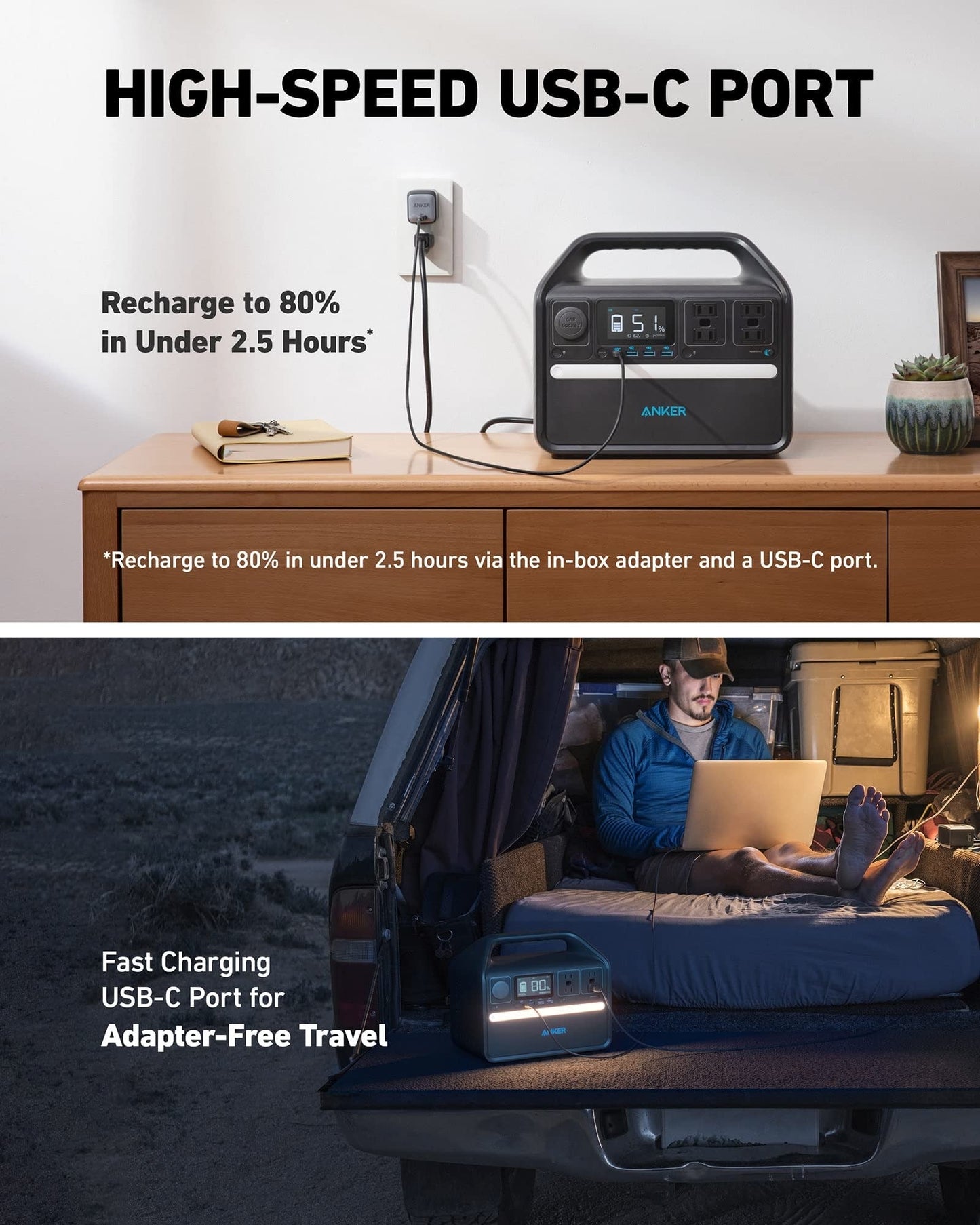 Anker 535 Portable Power Station, 512Wh