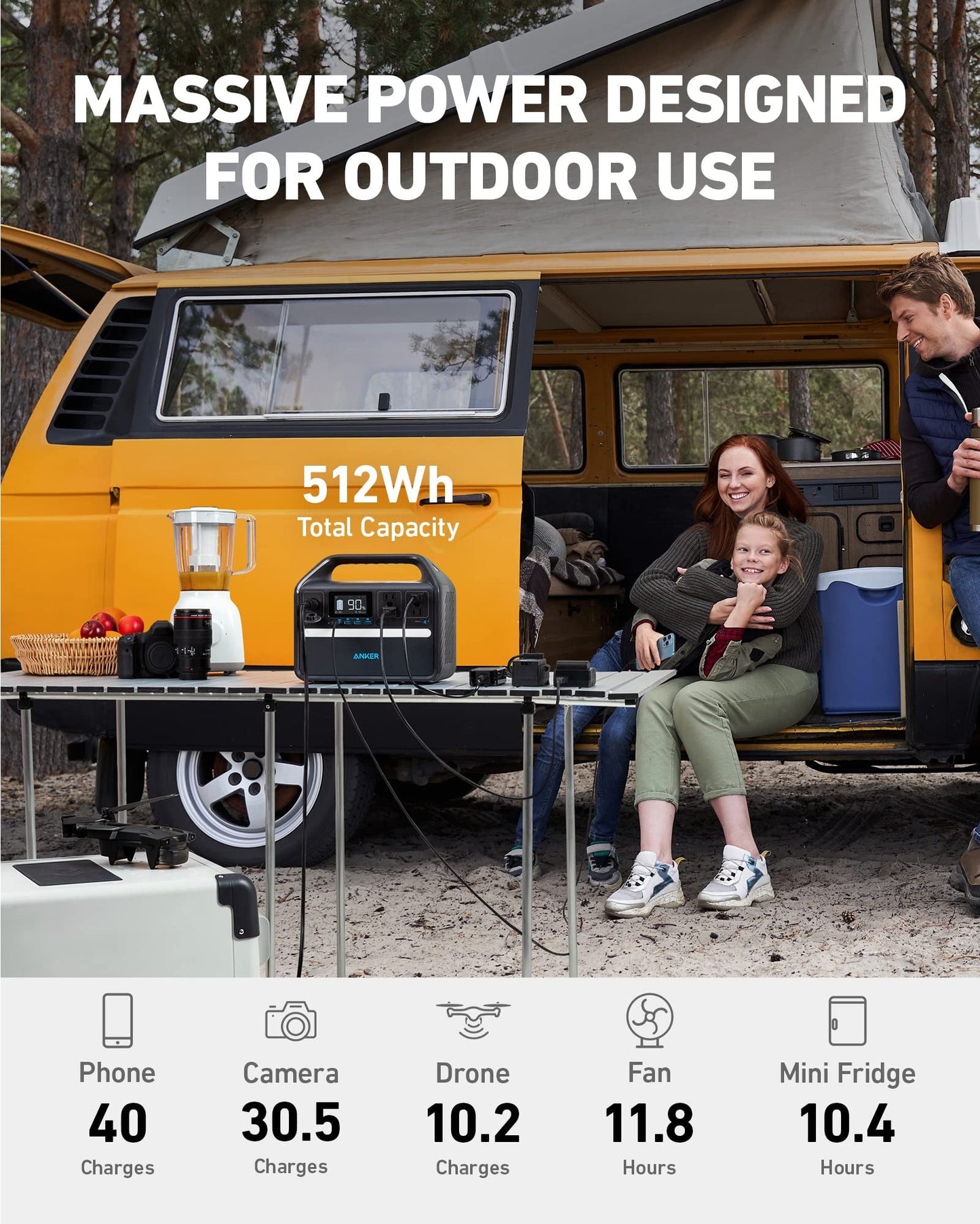 Anker 535 Portable Power Station, 512Wh