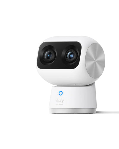 EUFY SECURITY INDOOR CAM S350, DUAL CAMERAS, 4K UHD RESOLUTION SECURITY CAMERA WITH 8× ZOOM AND 360° PTZ