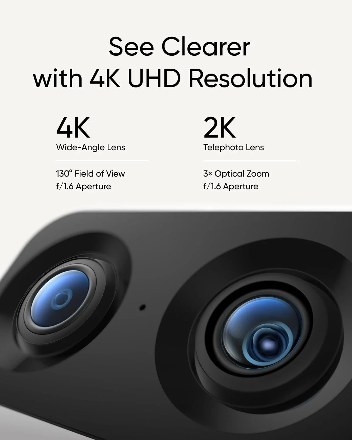 EUFY SECURITY INDOOR CAM S350, DUAL CAMERAS, 4K UHD RESOLUTION SECURITY CAMERA WITH 8× ZOOM AND 360° PTZ