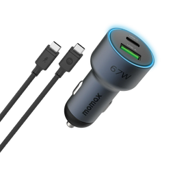MoVe Dual-Port Car Charger 67W with Charging Cable