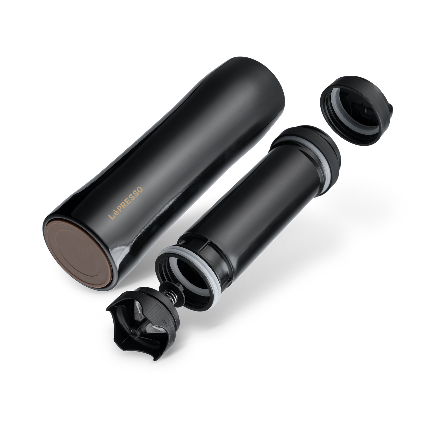 LePresso Stainless Steel Portable French Press - Black 350ML