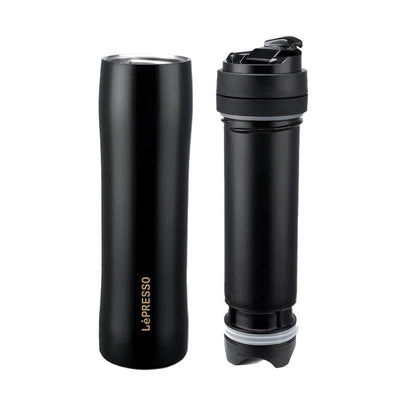 LePresso Stainless Steel Portable French Press - Black 350ML