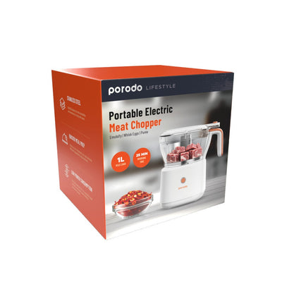 Porodo LifeStyle 88W 4in1 Mini Food Processor - White
مفرمة لحم كهربائية محمولة