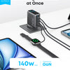 NKER LAPTOP CHARGER (140W, 4-PORT, PD 3.1) WITH USB-C CABL