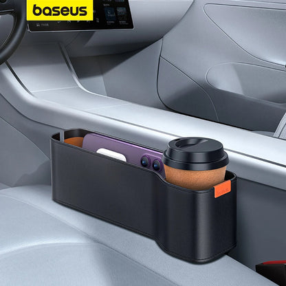 BASEUS ORGANIZEFUN SERIES CAR CONSOLE STORAGE ORGANIZER - صندوق تخزين وحامل اكواب للسيارة من باسيوس