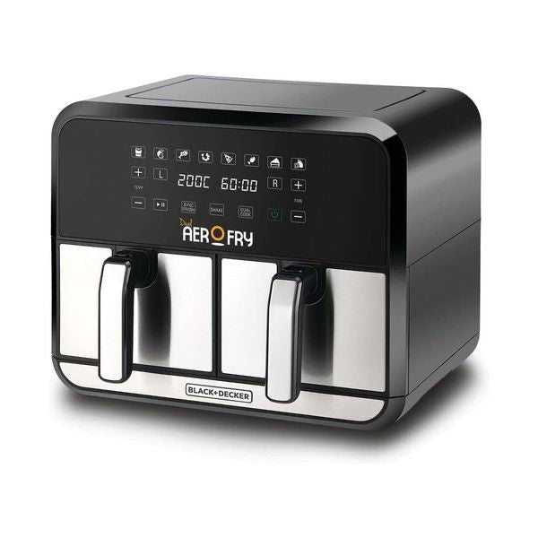 Black & Decker Digital Dual Zone Air Fryer 1700W 4L+4L Capacity