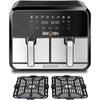Black & Decker Digital Dual Zone Air Fryer 1700W 4L+4L Capacity