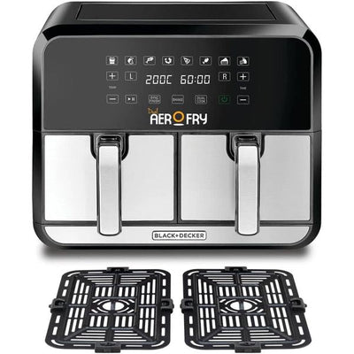 Black & Decker Digital Dual Zone Air Fryer 1700W 4L+4L Capacity