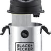 Black & Decker 1610W 30L Wet and Dry Stainless Steel Tank Drum Vacuum Cleaner Silver