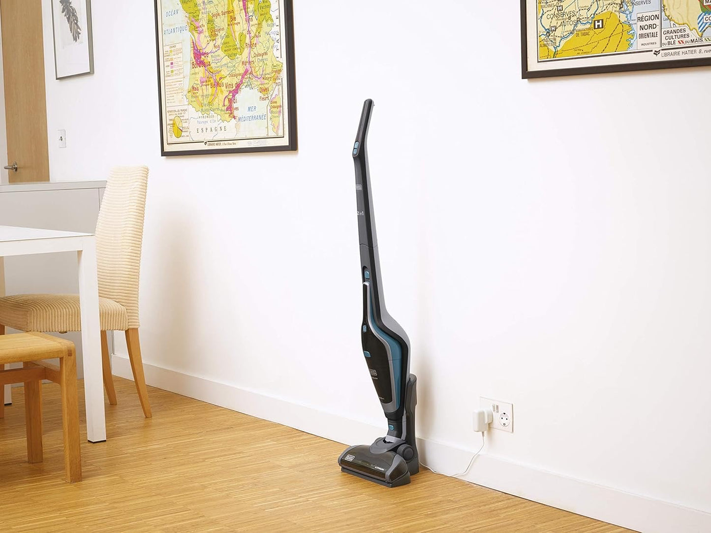 Black &amp; Decker 14.4V 28.8Wh Cordless Stick Vacuum Cleaner, 2Ah Lithium-Ion Battery 2in1 Floor
